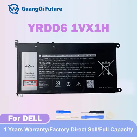1VX1H 3500mAh 42Wh Laptop Battery YRDD6 For Dell Inspiron 15 3000 Series 3583 3593 3582 3584 3501, Inspiron 15 5000 Series 5582