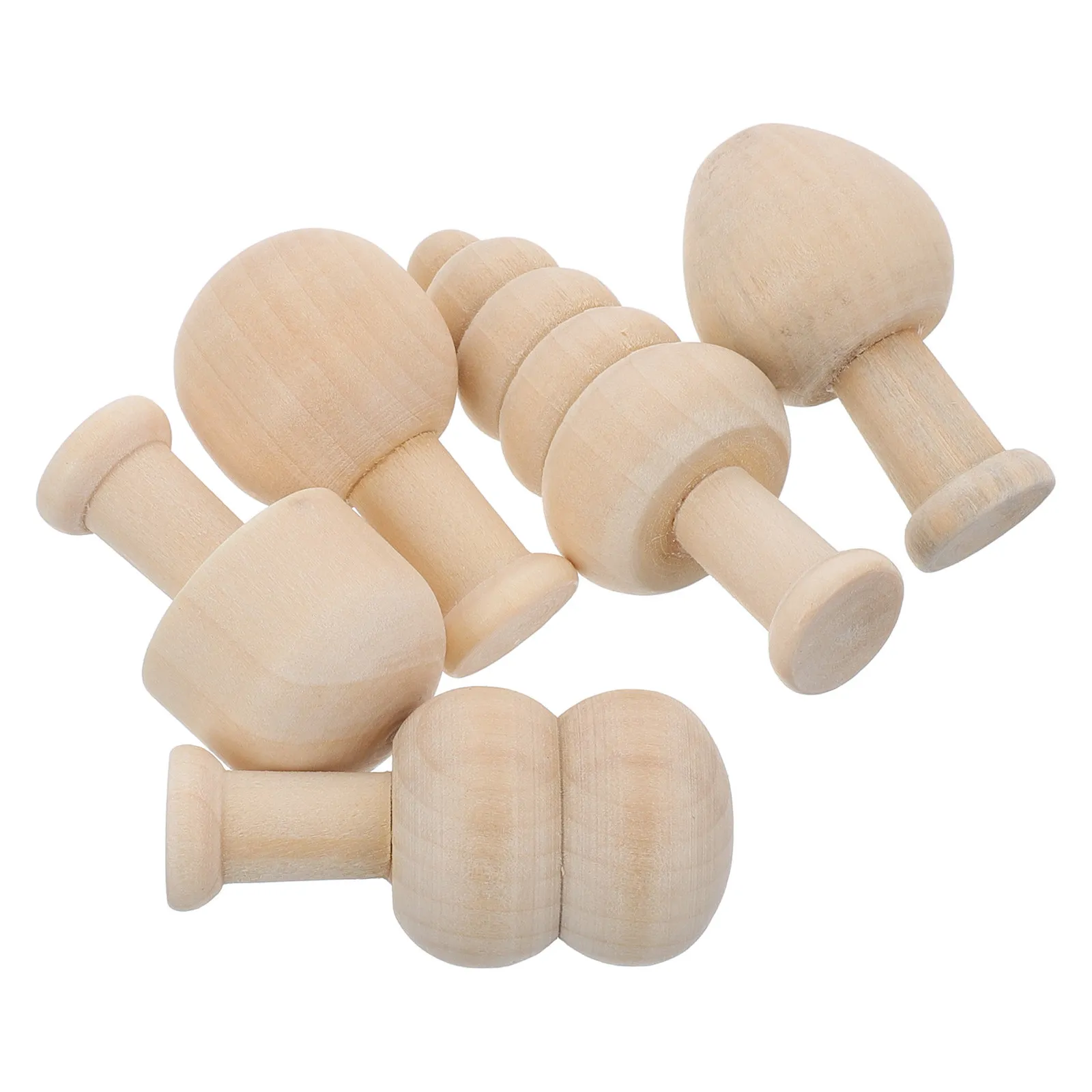 1Set Wooden Mushroom Tree Crafts Unfinished Painting Decoration DIY Home Garden Project Artistic Wooden Painting Crafts