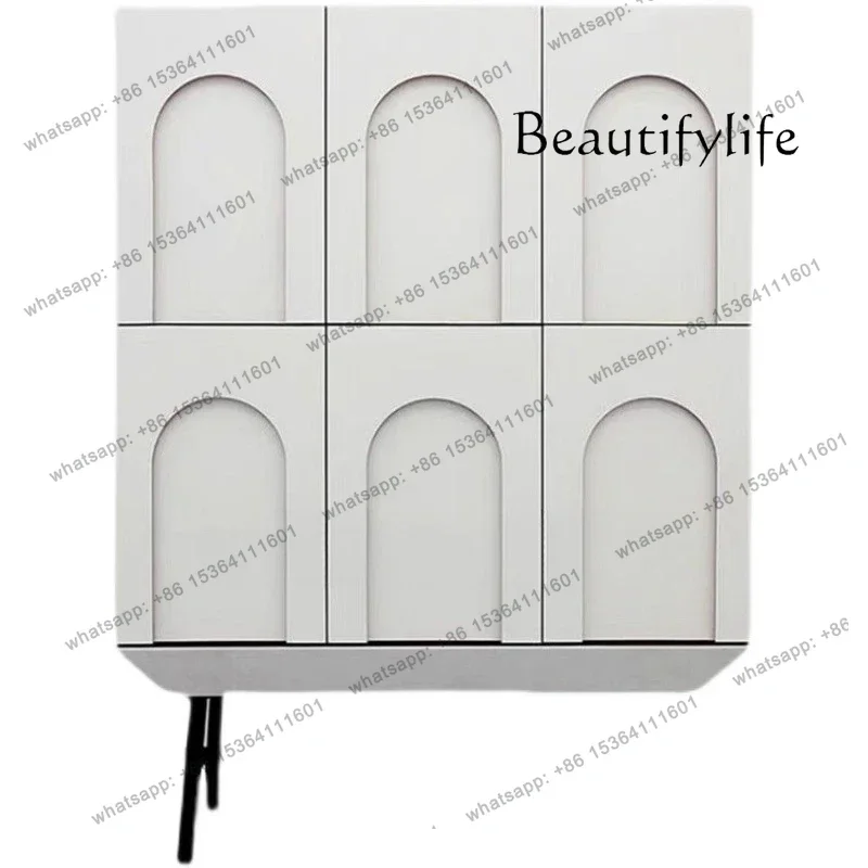 

Nordic creative paint tea cabinet model room porch cabinet living room locker customization