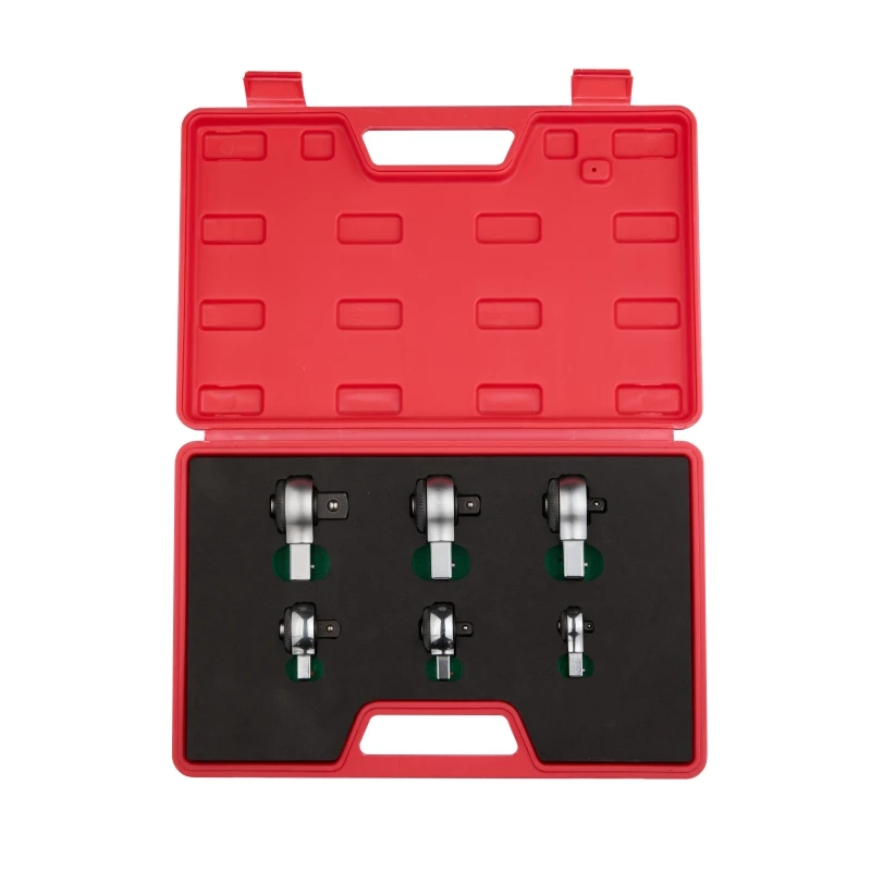 Ratchet Insert Interchangeable Head Set 6-piece Set CR-V Steel Used in Combination with a Interchangeable Wrench