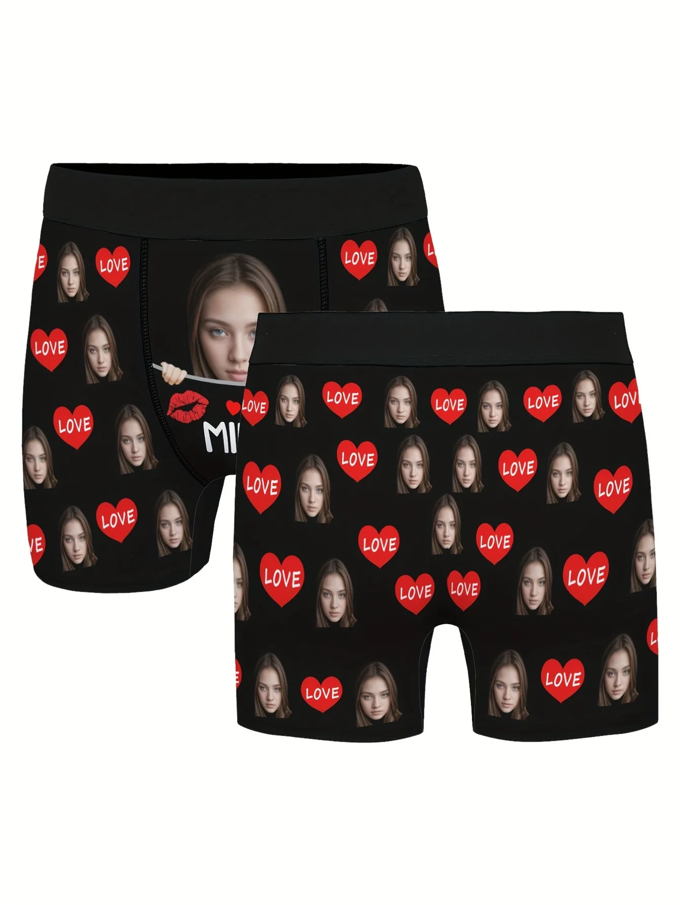 Latest Custom Face Men's Boxer Briefs, Personalized Men's Four-Way Stretch Boxer Briefs, Gift for Boyfriend or Husband, Custom