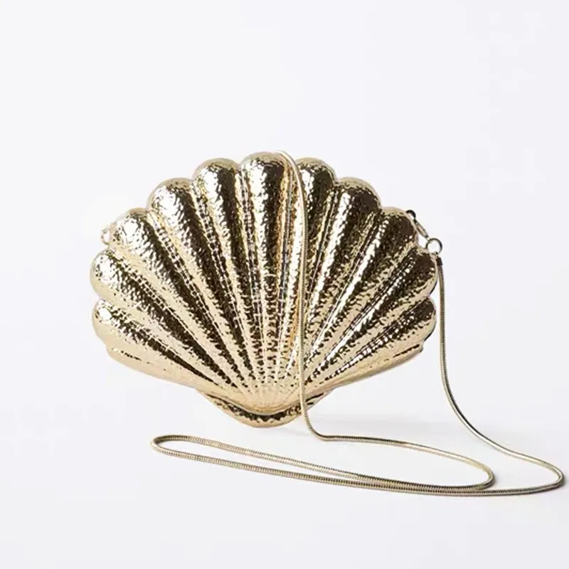 

2025 Girls Shell Metal Purse Party Sling Bag Crossbody Lipstick Holder Purse bag