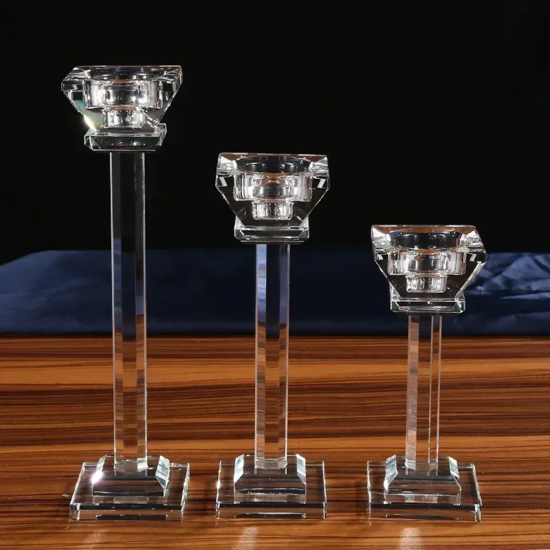 

European Style Glass Crystal Single Head High Foot Crystal Candlestick, Popular Handicrafts, Fashion Home, Butter Lamp Holder