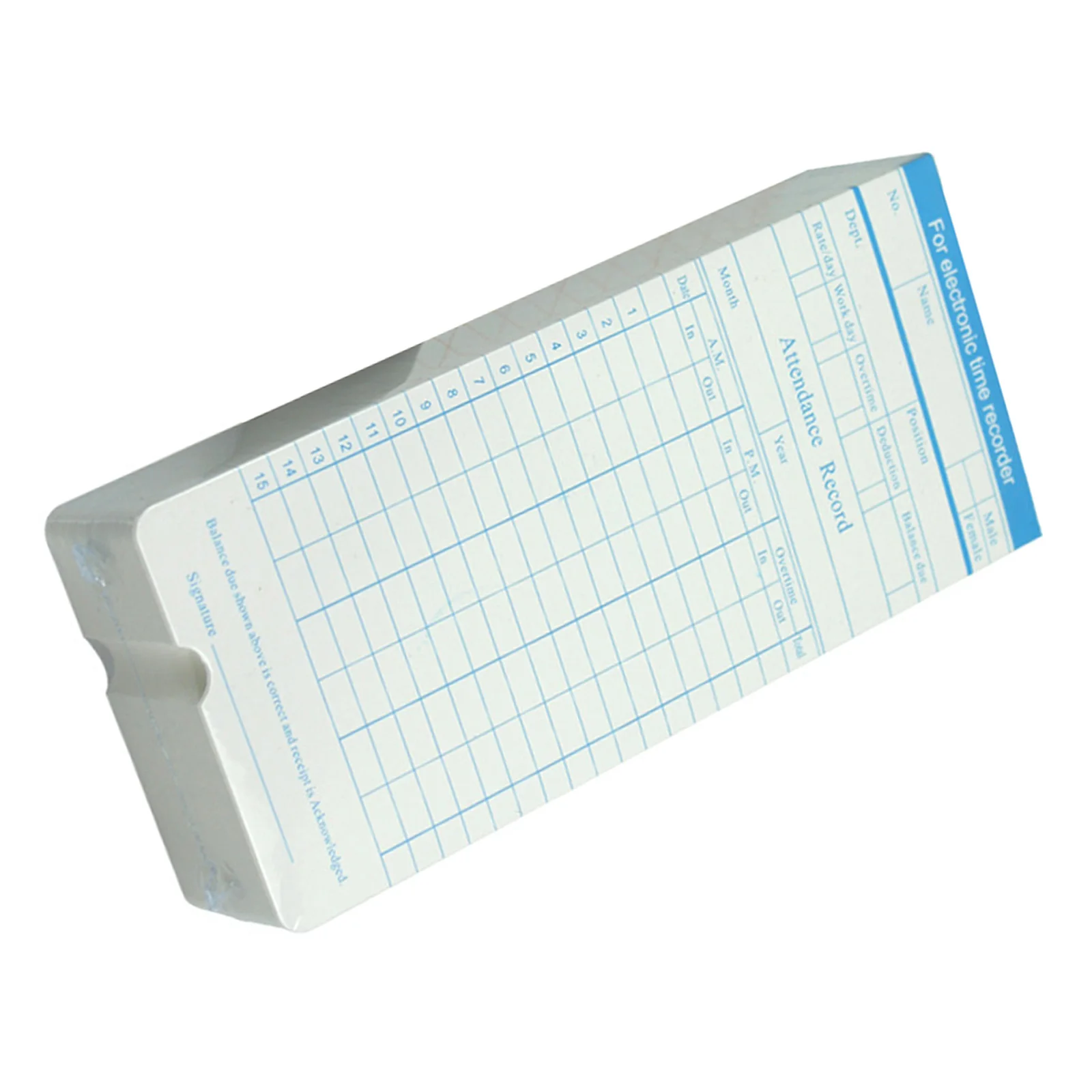 1pcs Attendance Cards Premium Recording Sheets For Office Factory Warehouse Employee Time Attendance Record