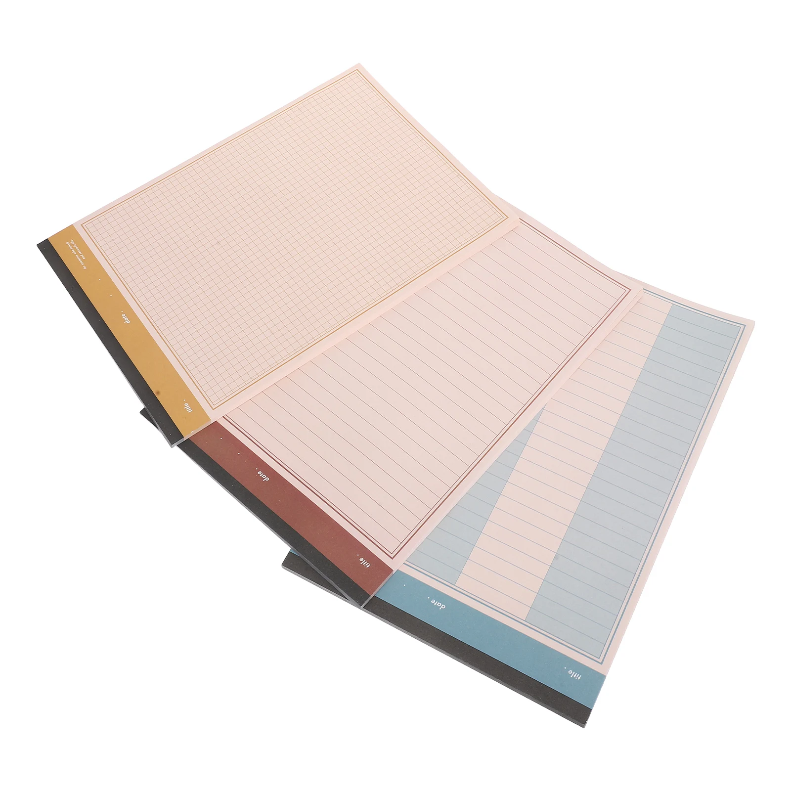 3 Pcs Study Note Book Memo Pad for Writing Daily Planner Journal Notebook Men