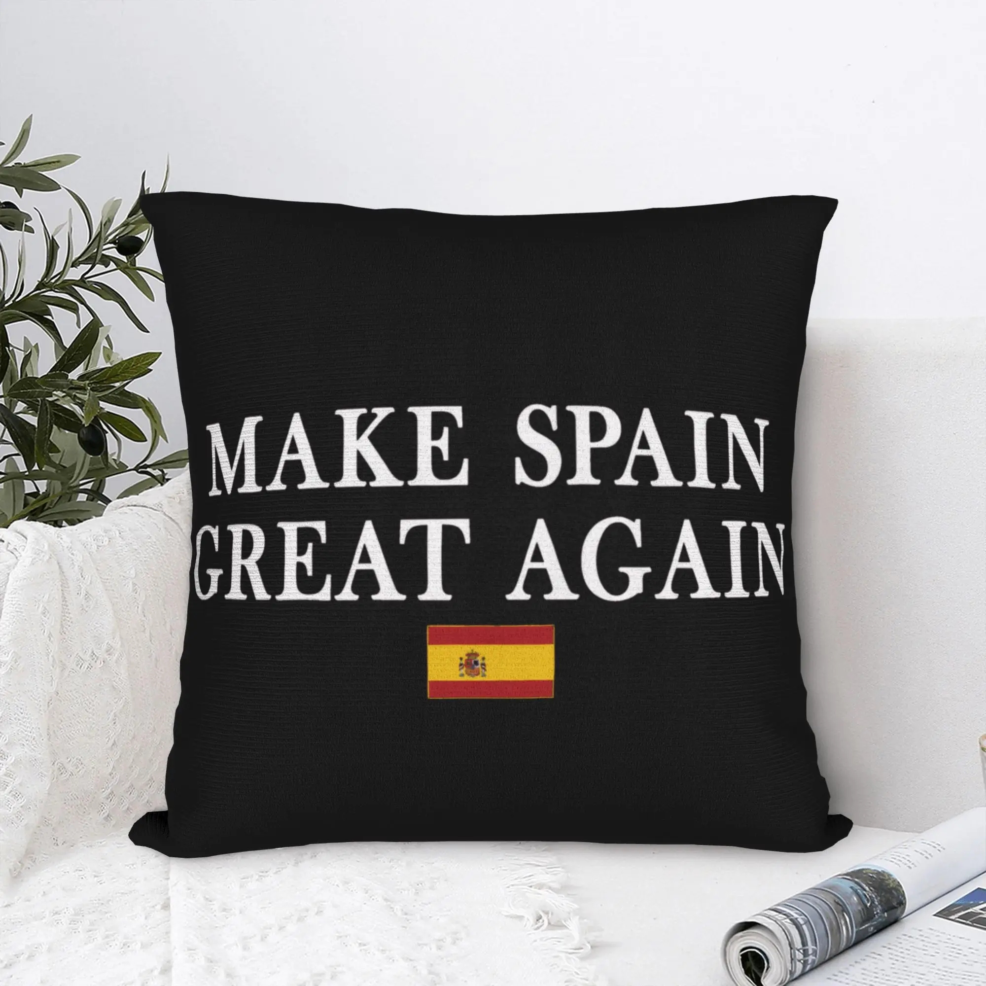 Funny Make Spain Great Again Square Pillowcases Polyester Home  Cushion Cover Cool Home Decoration Pillow Cover 40*40