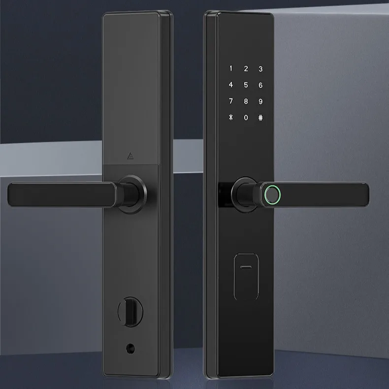 Lock Fett Homestay Apartment Aluminum Alloy Smart Door Lock Wood Door WiFi Cloud Remote Fingerprint Sensor NFC Card Password
