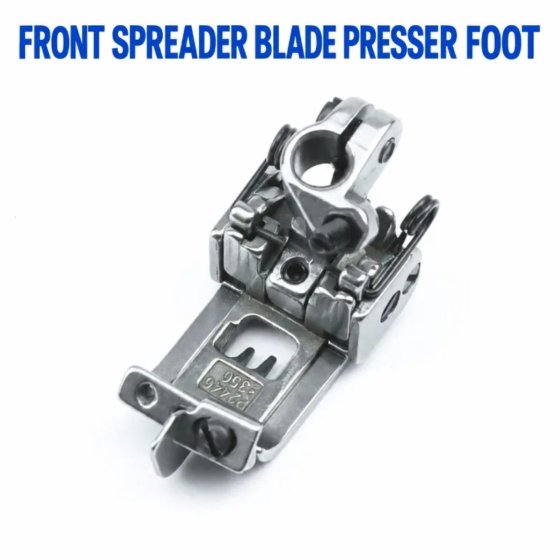 HENVOR P2446 Coverstitch Presser Foot with Front Guide Block for C007/F007, 5.6 mm Needle Spacing
