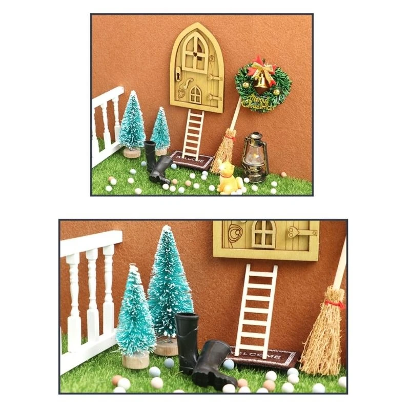 

Lovely Dollhouse Furniture Xmas Miniature for Girls Kid Pretend Plays Toy 15UB