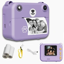 Cámara fotográfica Digital para niños, impresión instantánea, grabadora de vídeo HD 1080P, Mini impresora térmica, regalos educativos de cumpleaños