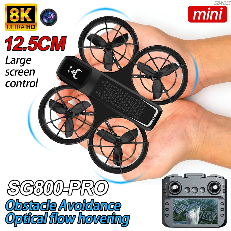 2026 SG800 PRO RC Drone 1080P Dubbele camera 360 graden flip borstelloze motor FPV Optische stroom Antenne Quadcopter Kind Volwassenen Buiten