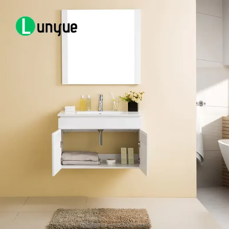 Custom Double Sink Bathroom Vanity Cabinet with Mirror Classic Board Furniture for Modern Bath Storage Solution