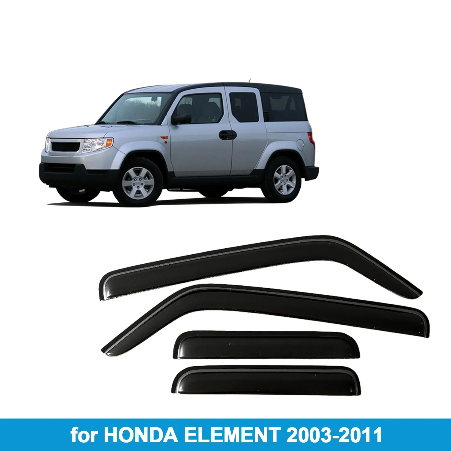 

Оконный козырек для HONDA ELEMENT 2003-2011, защита от дождя, боковой дефлектор, защита от атмосферных воздействий, лента для наружного крепления