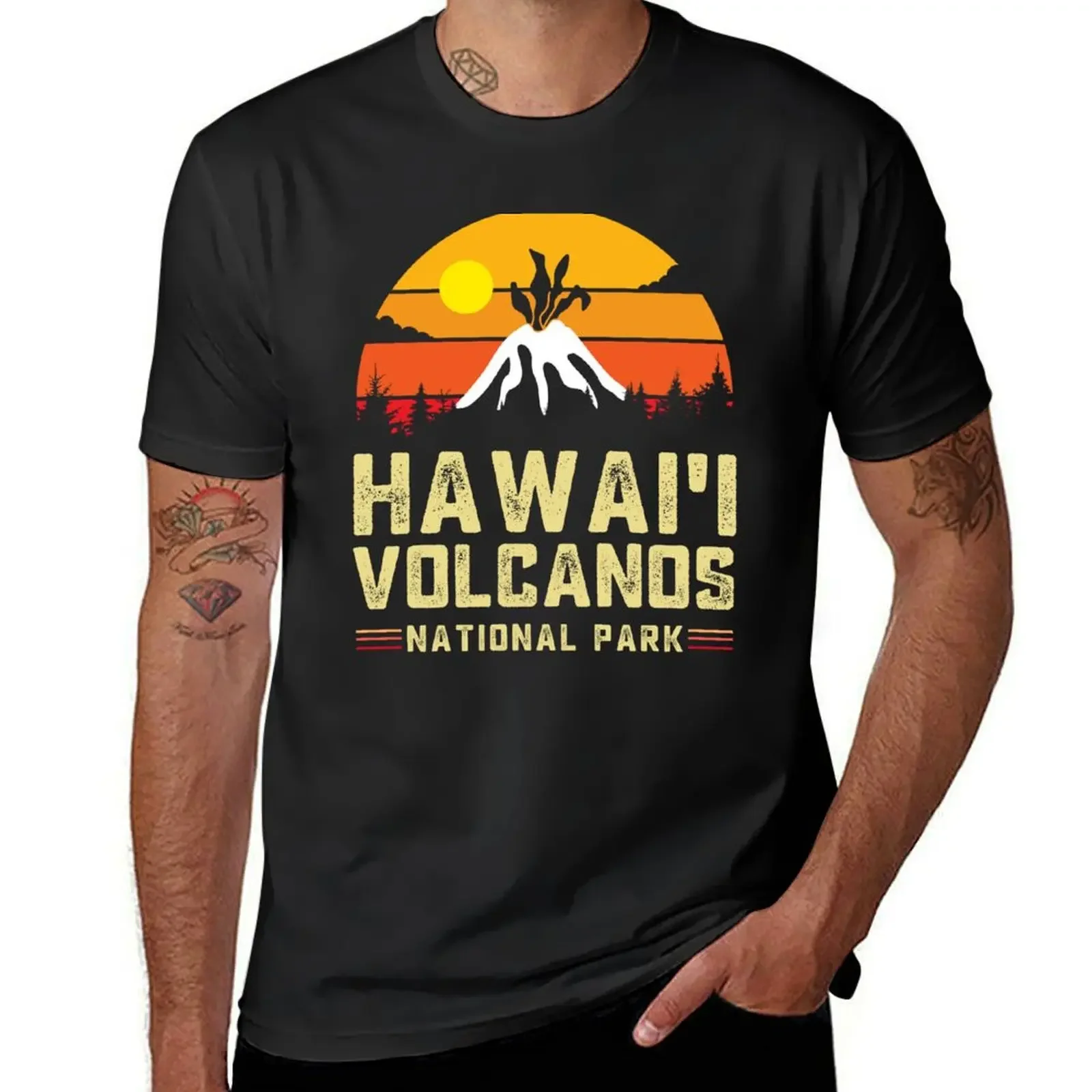 

hawaii volcanoes national park hawaii vintage retro sunset2 T-Shirt sublime animal prinfor boys designer t shirt men