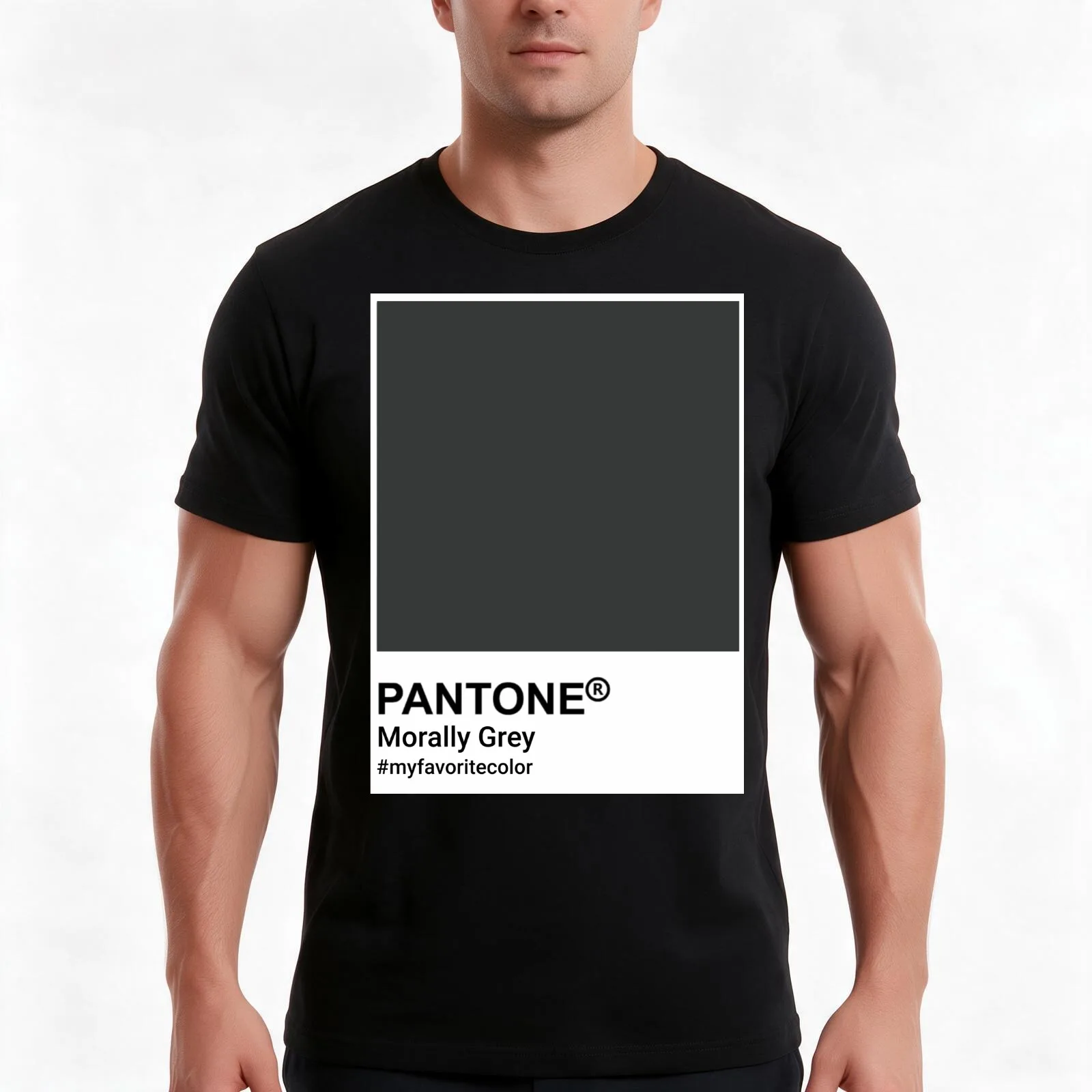 Morally Grey-Book Trope-Pantone T-Shirt, Summer Casual Cotton Tee, Oversized Streetwear Tops, Vintage Graphic Print, 100% Cotton
