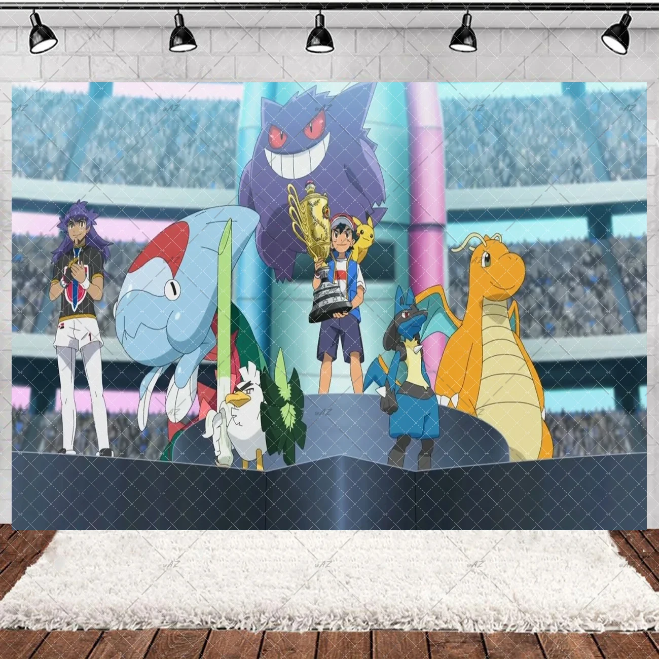 Pokémon Pikachu Pocket Monster Hintergrund, Geburtstagsparty-Dekoration, Hintergrundzubehör, Raum-Fotostudio-Requisiten, Banner, Kindergeschenke – Detail 5