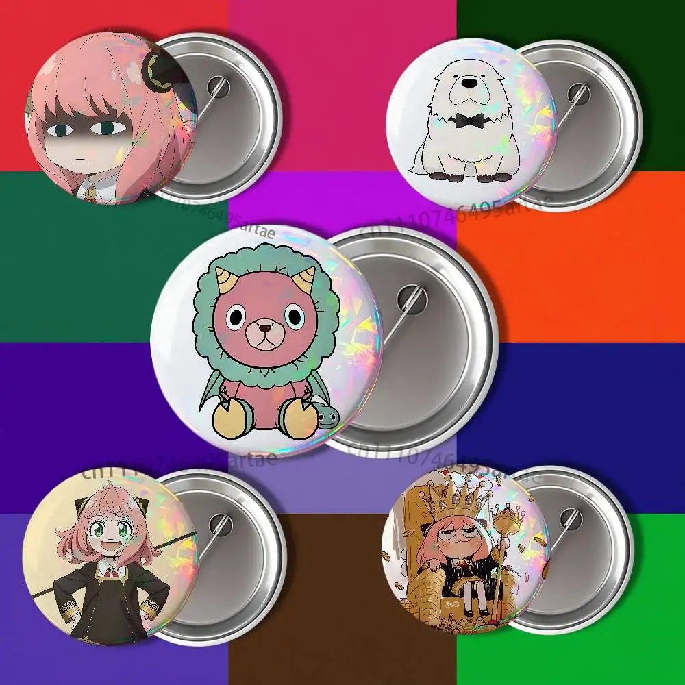 Badges Button Round Creative Pin Brooch Bag Decor Accessories Fans Collect Friends Gifts S-Spy X Family Bond Yor A-Anya Cute