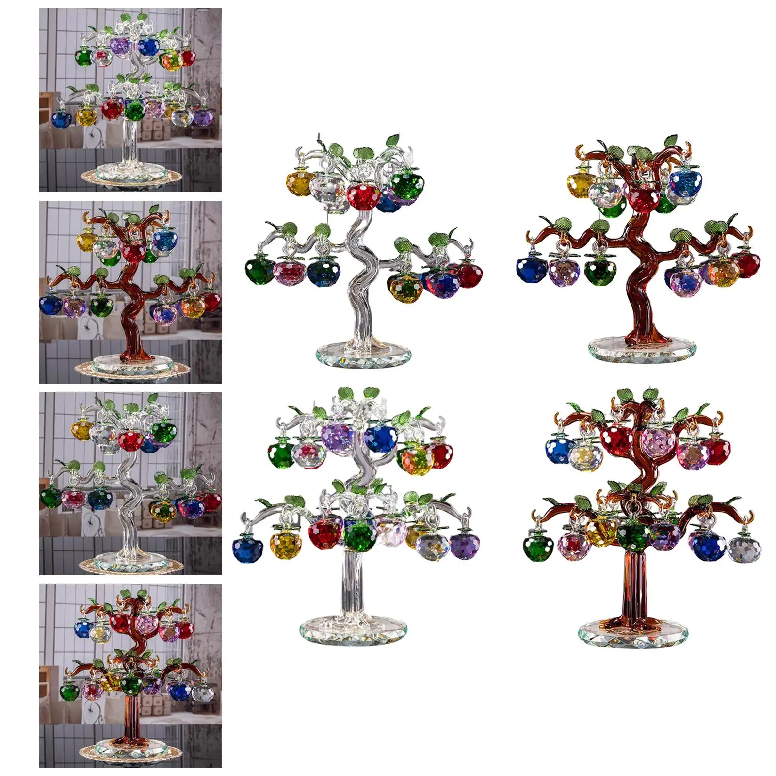 Crystal Tree Ornament Crystal Tree Tree Feng Shui Tree Figurine Wearable Shine Delicate Craft Transparent Look Suitable for
