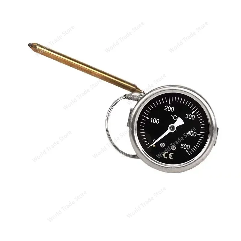 

Pizza oven thermometer 500 degree stainless steel heat-resistant oven temperature dial probe extension cable