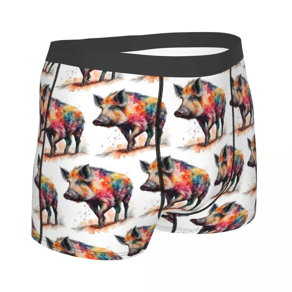 الملاكم السروال السراويل الملونة المائية الخنزير البري خنزير سراويل الرجال ملابس داخلية جيدة التهوية لهدايا أوم رجل صديقها