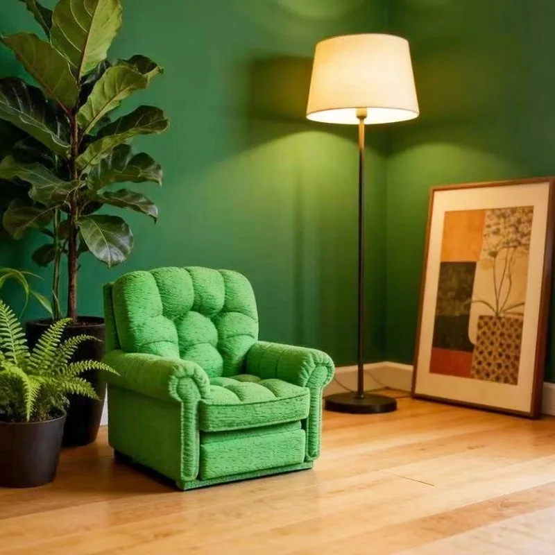 Fotografia 7: Conjunto de Sofá Miniatura em Escala 1:12, 2 Peças de Sofá Macio, Móveis em Miniatura para Decoração de Cenário DIY de Casa de Bonecas