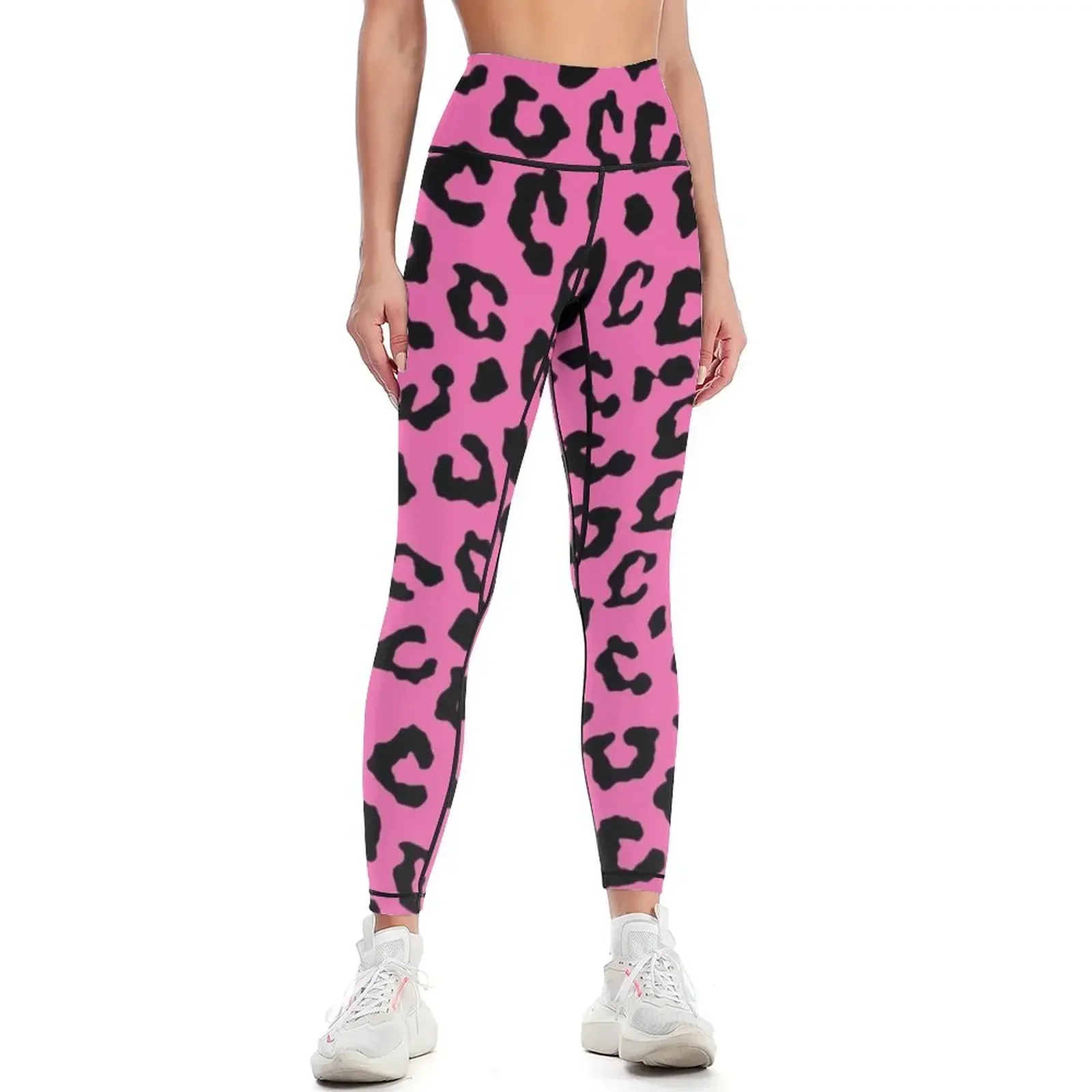 Pink Cheetah Skin Print Leggings Training pants exercise clothing for gym's sportswear push up fitness Womens Leggings