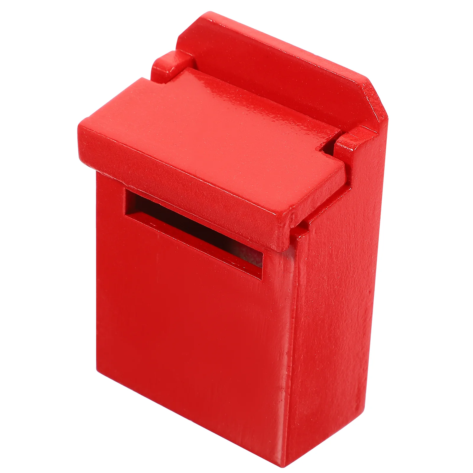 

Mini Toys for Kids Model Wooden Mailbox House Decor Red Mailboxes Child