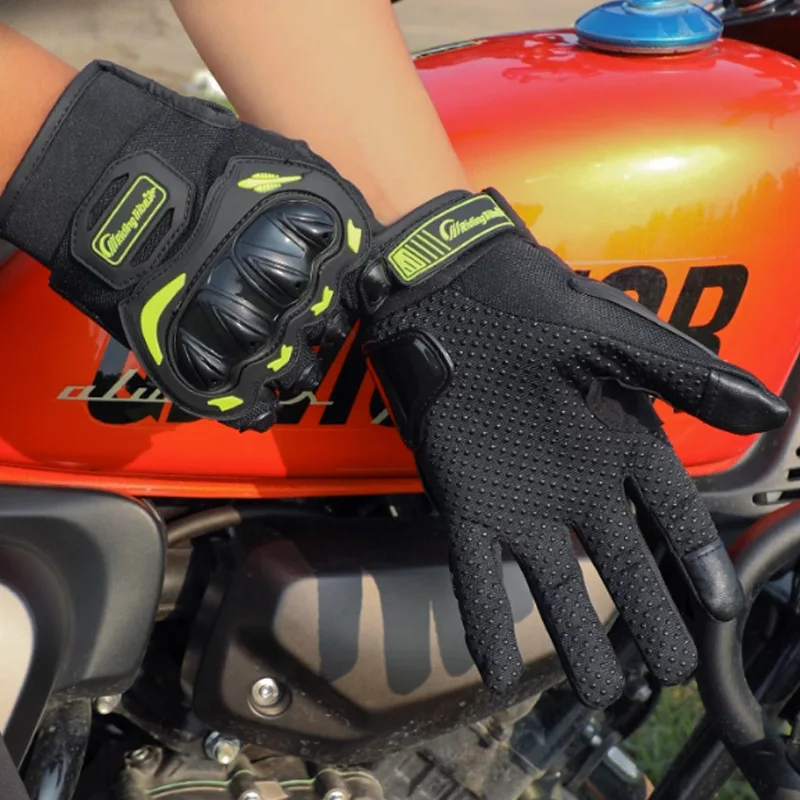 Motorcycle Gloves Men's Qomen's Anti-fall Electric Road Locomotives All Finger touch Acreen Four Seasons Three-dimensional glove