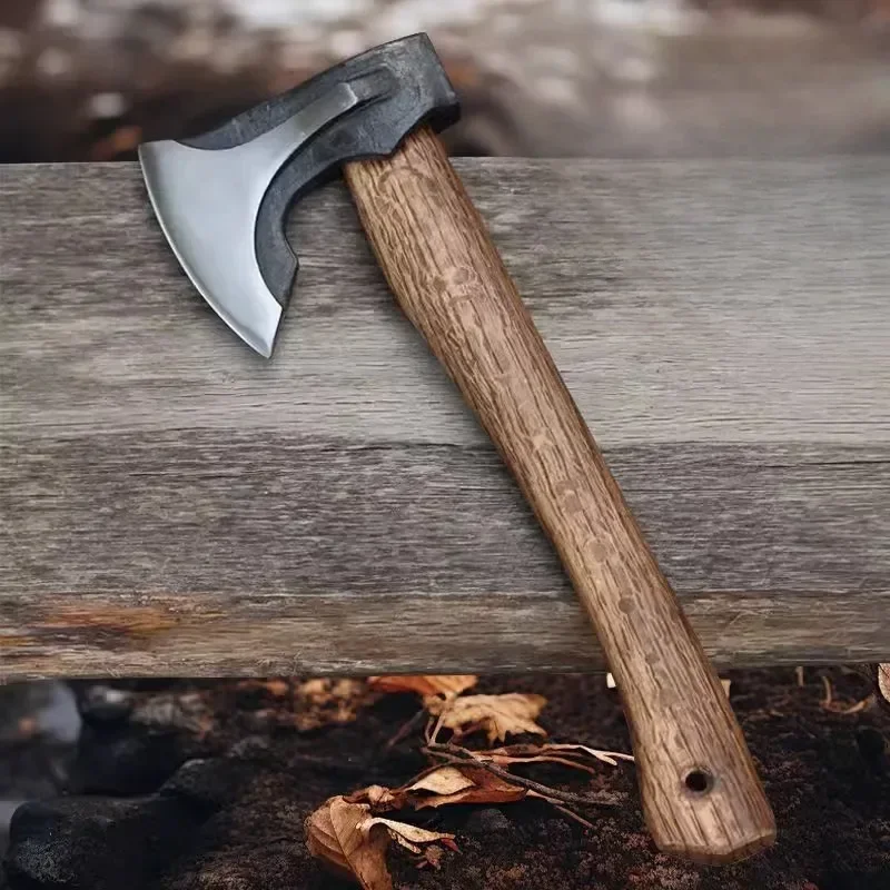 Manganese Steel Camping Outdoor Axe Professional Cut Firewood Cut Down Trees Hard One-handed Axe Industrial Grade Hand Tools