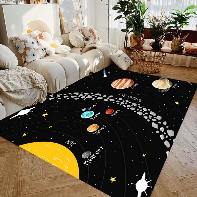 Space Universe Planet Carpet 3D Printed Floor Mats Carpet Living Room Kitchen Entrance Door Mat Anti-slip Rug Area Hallway Mats