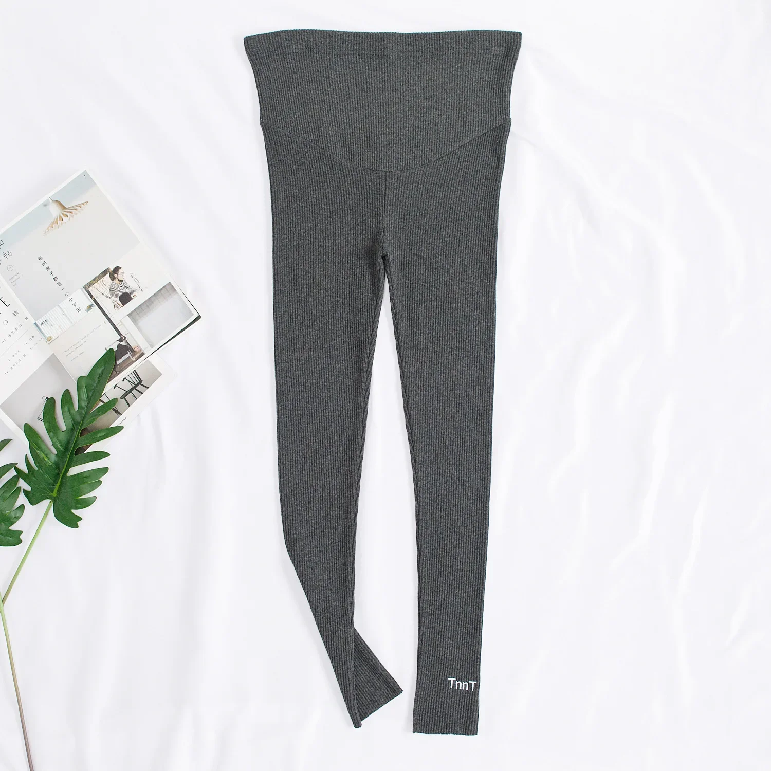 حزام للنساء متعدد الألوان التطريز محبوك القطن عالية الخصر طماق النساء الحوامل ملابس حمل الإناث النمل الحمل