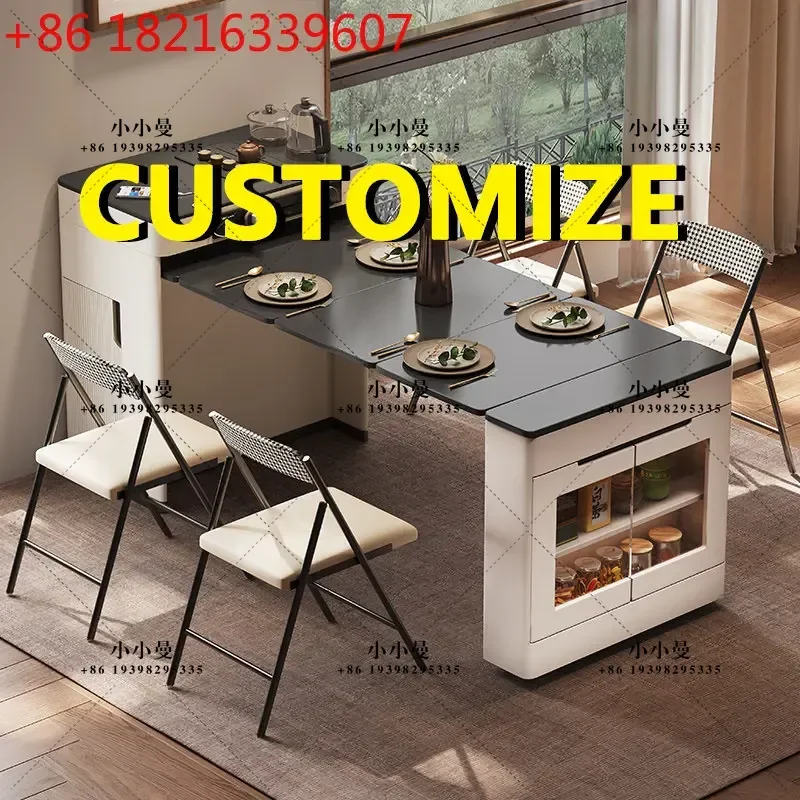 YAO Any Size Custom High End Italian Minimalist Sintered Stone Tea Table Foldable Extendable Easy Storage Universal Household Co
