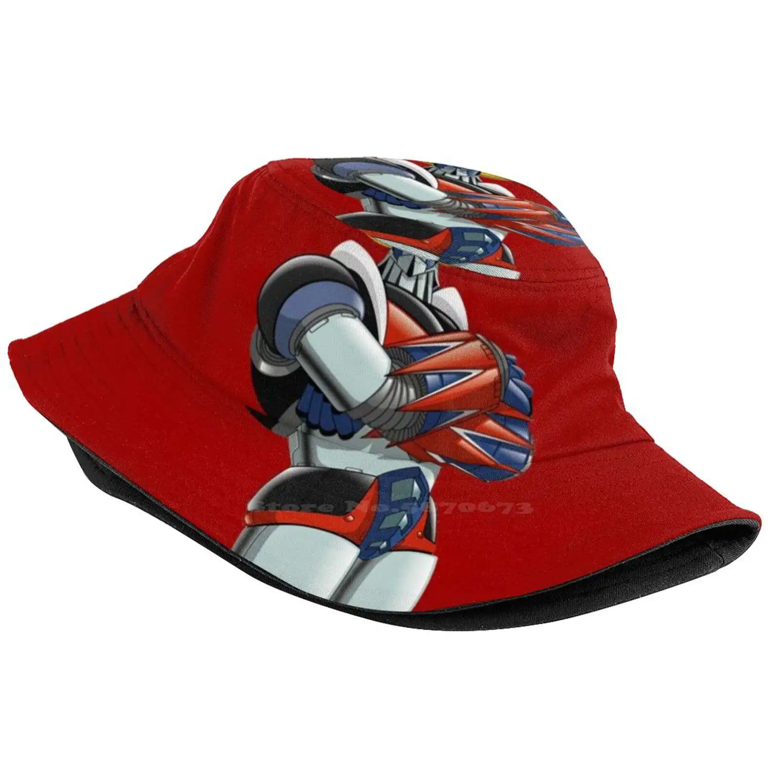 Goldrake Outdoor Sun Fishing Panama Hats Ommik Cool Geek Goldrake Goldorak Ufo Robot Actarus Grendizer Grendikaiser Cartoon