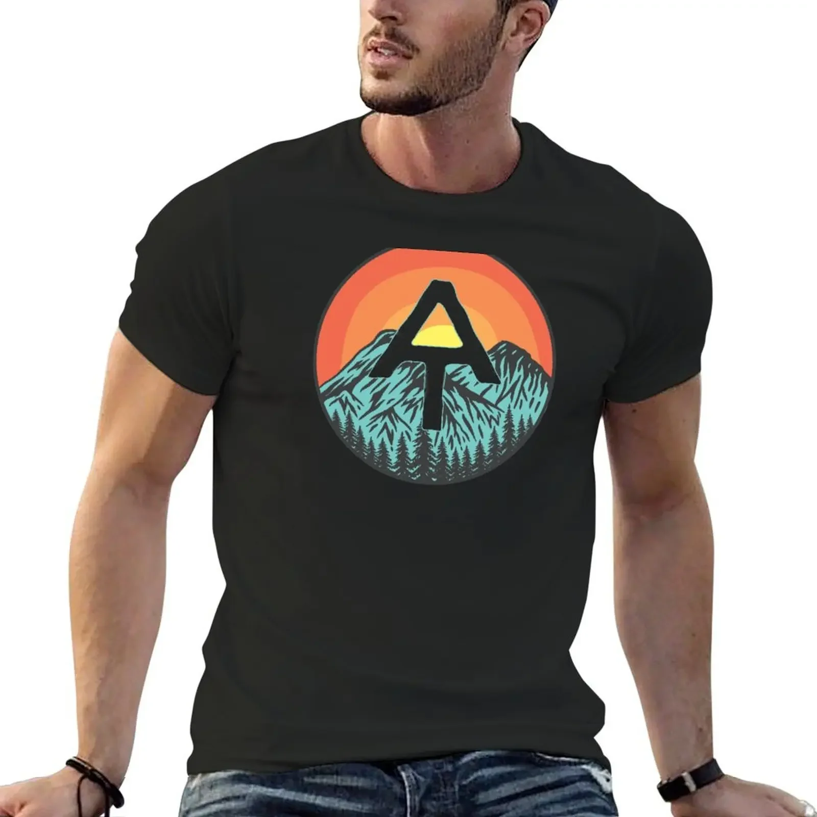 

Appalachian Trail Mountains With Sunset Art T-Shirt anime tshirt customs design your own anime stuff graphic tees for men