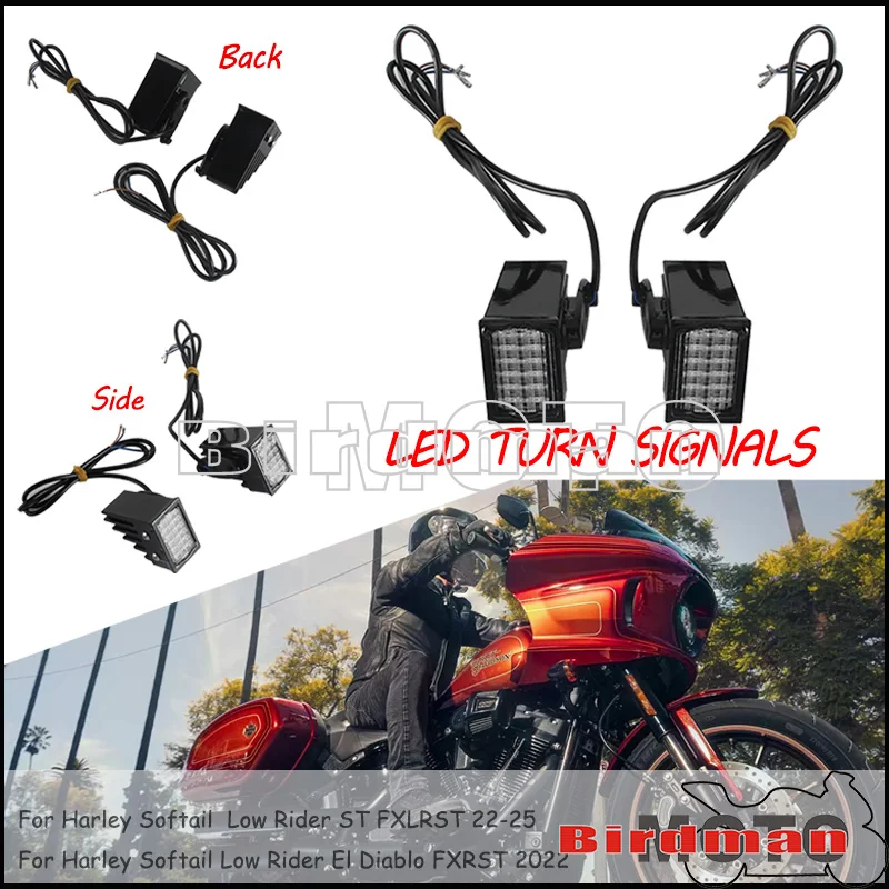 

Для Harley M8 Softail Low Rider El Diablo 2022 FXRST ST FXLRST 2022-2025 аксессуары для мотоциклов светодиодные задние указатели поворота