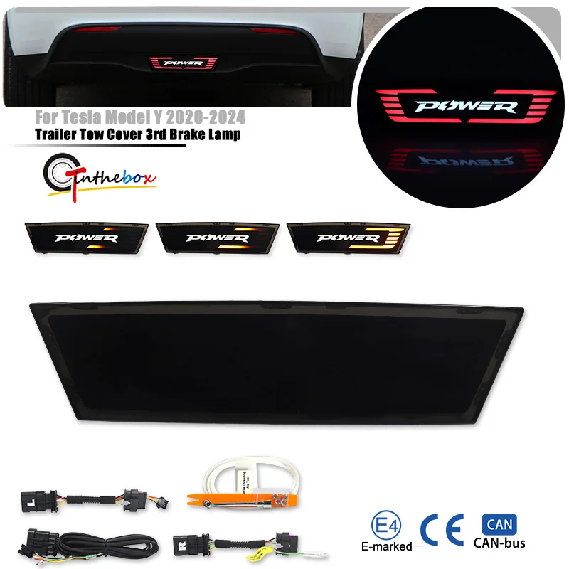 

For Tesla Model Y Car LED Rear Bumper Lamps Pilot light Brake Light Turn Signal Backup Reflector Lamp Reverse Fog Taillights