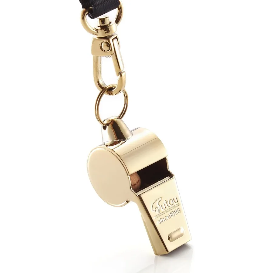 

L4820 Свисток Латунный спортивный свисток для тренеров со шнурком Громкий четкий звуковой свисток Идеально подходит для тренеров, судей и официантов