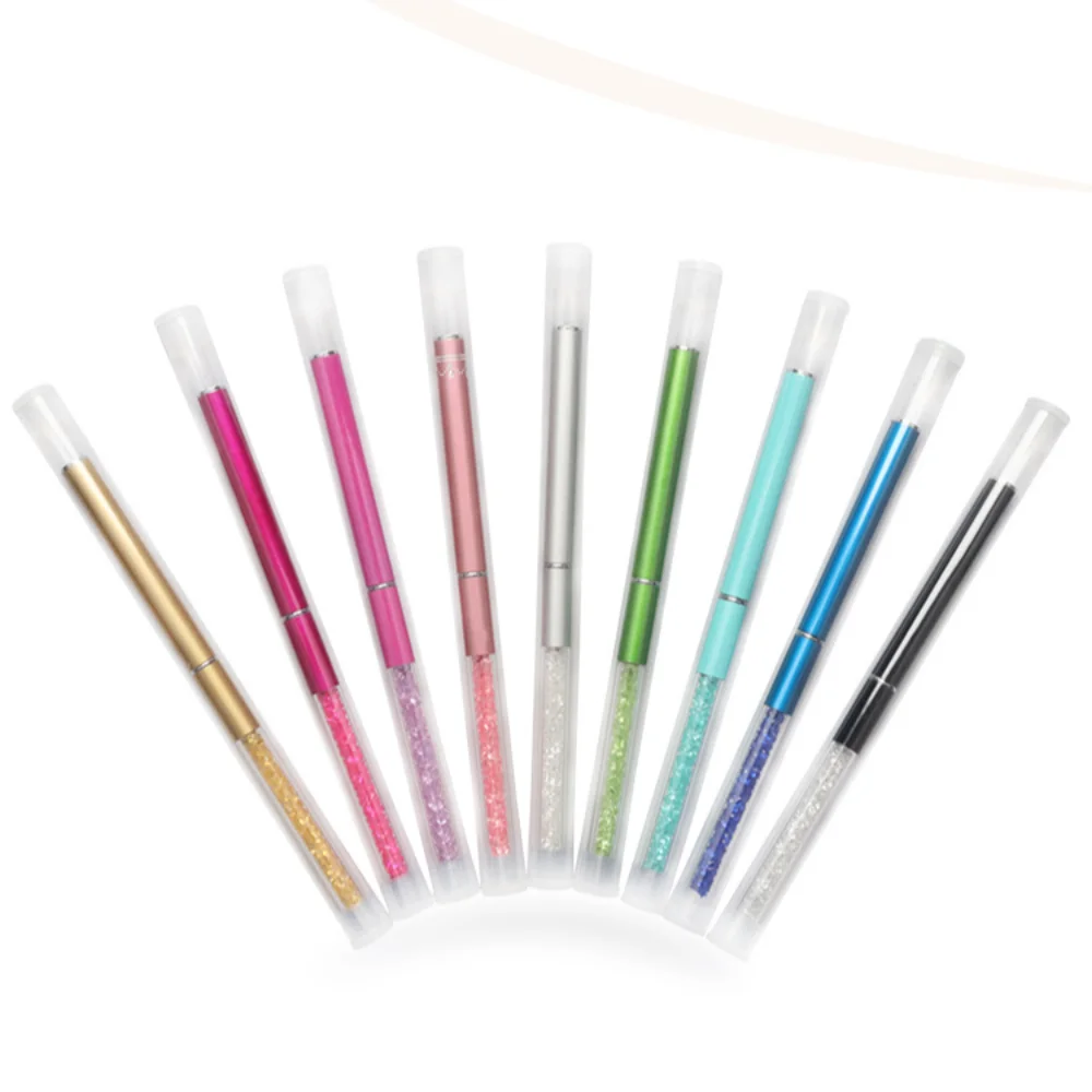 Adjustable Radian Grafting Mascara Brush with Cap Clear Tube Eyelash Brush Dust-proof Round Comb Teeth Glitter Mascara Wand