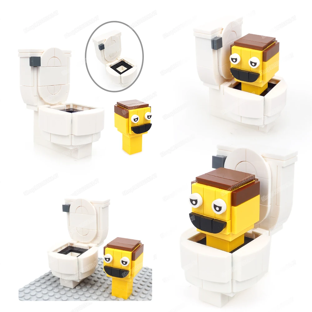 Toilet Head Building Block para Meninos, Montagem MOC, Figuras Amarelas, Toilet Man Race, Multiverso War Equipment, Cenas Modelo, Presente Brinquedos para Meninos