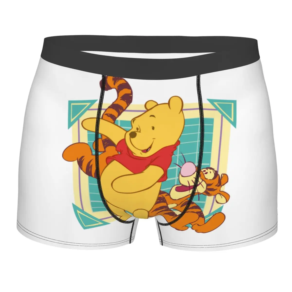 

Male Cool Cartoon Winnie The Pooh Animation Underwear Boxer Briefs Men Breathbale Shorts Underpants