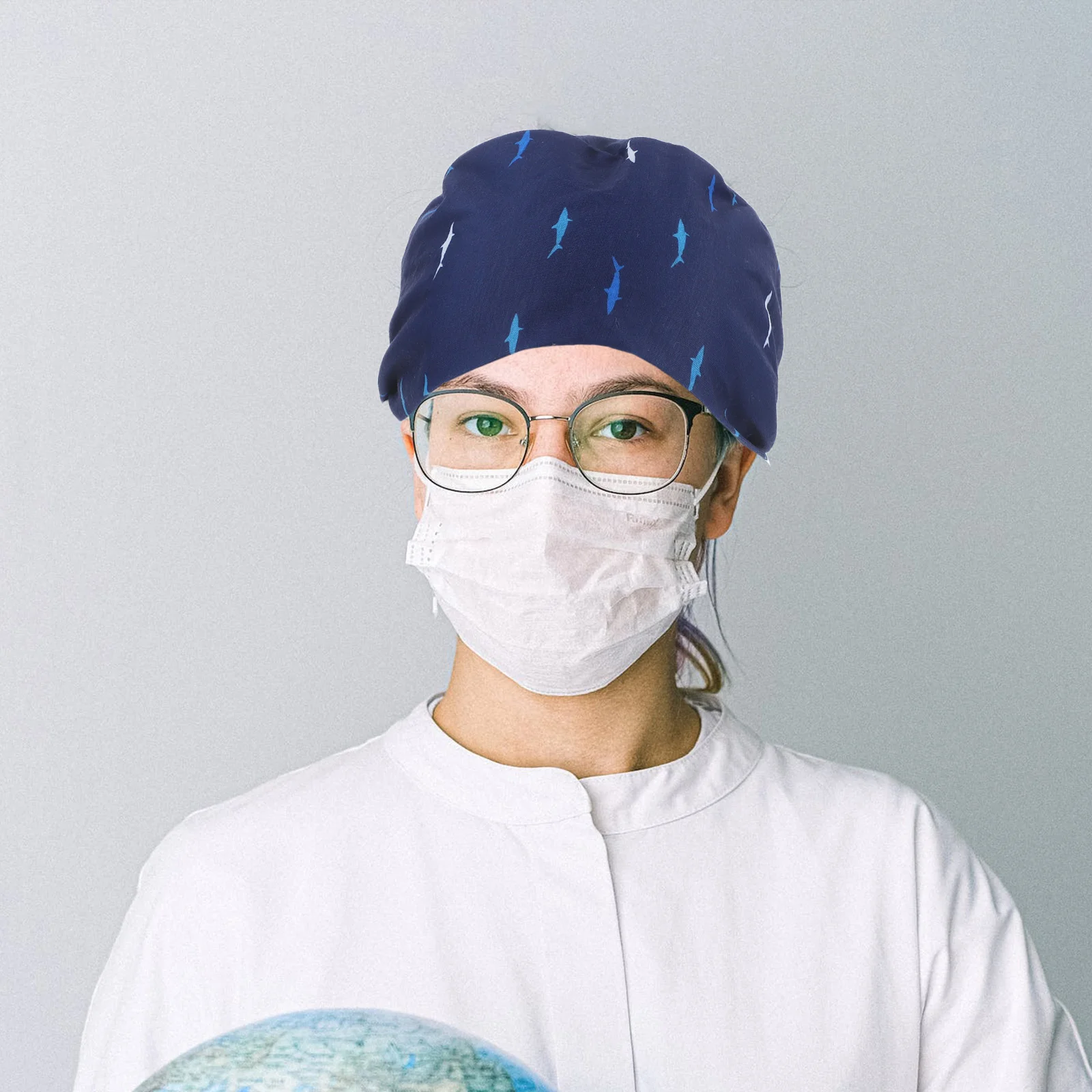 Adjustable Surgical Scrub Cap Nurse Hat Elasticity Adorable Doctor Men and Women Operating Room