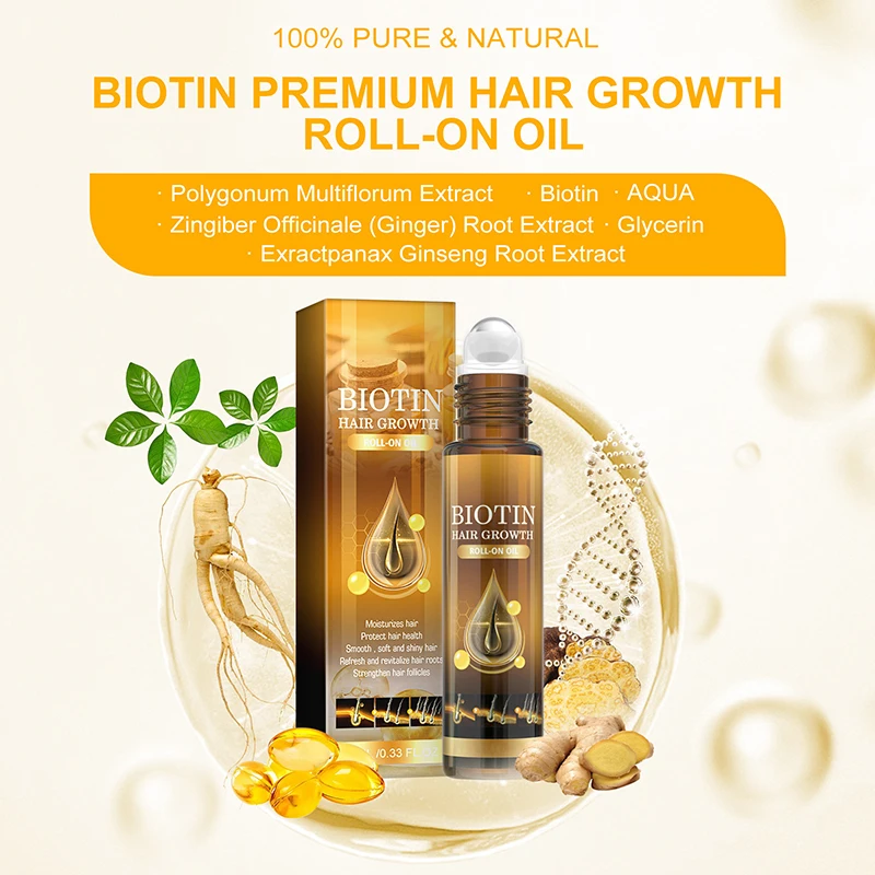 

Biotin Fast Hair Growth Products Anti Hair Loss Serum Spray Prevent Baldness Treatment Scalp Men Beard Women Beauty Hair Care