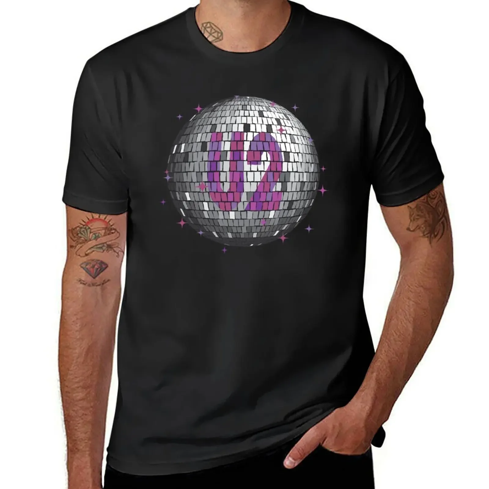 U2 Disco Ball Ultraviolet T-Shirt sweat cotton graphic tees oversized mens t shirts