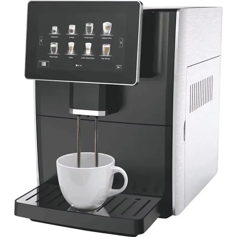 Commercial Smart Touch Screen Fully Automatic Coffee Machine Freshly Ground Milk Frother All-in-one Multifunctional Coffee