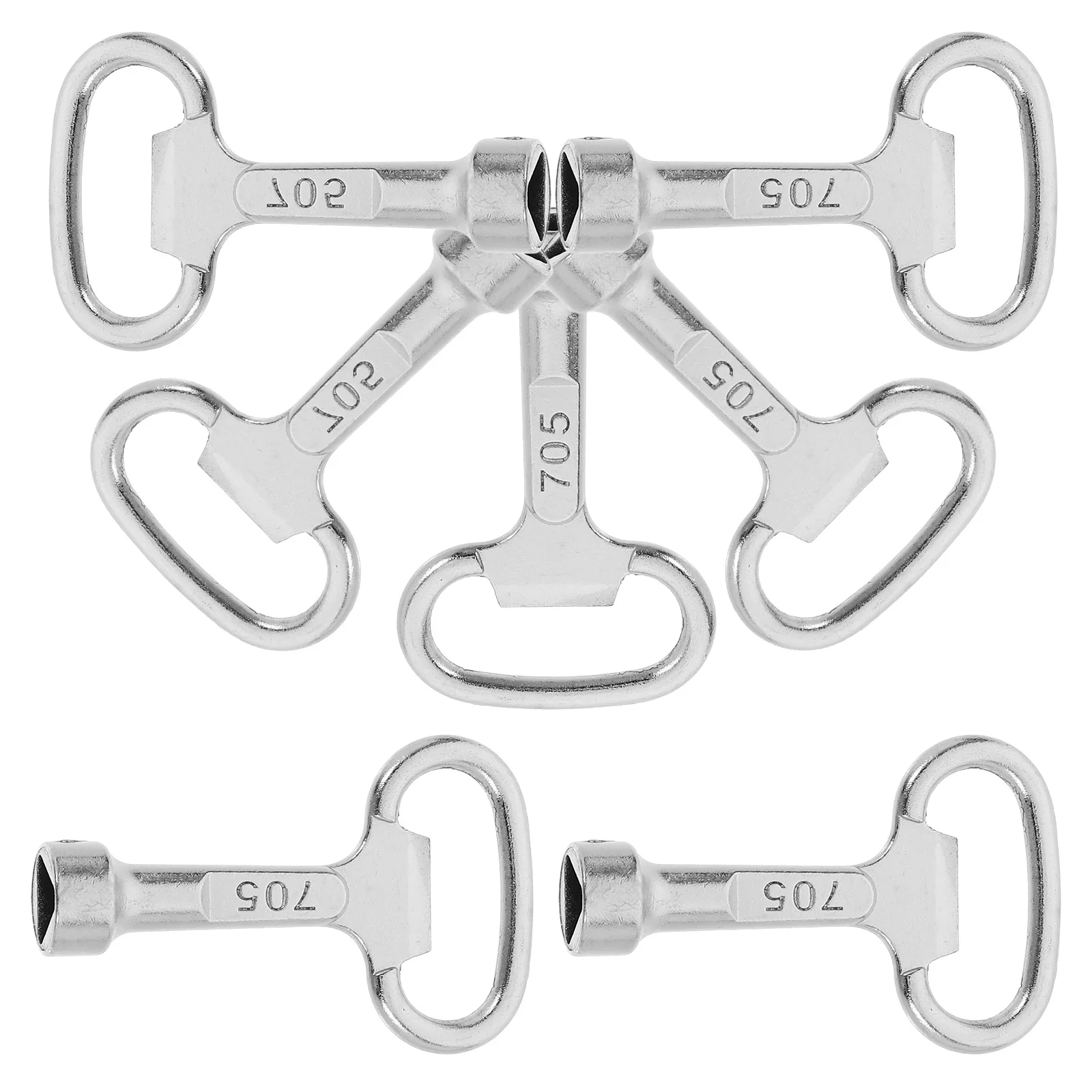 

6Pcs Zinc Alloy Triangle Keys Metal for Trash Can Outdoor Peel Bin Community Rubbish Box Water Meter Cabinet Tool Box
