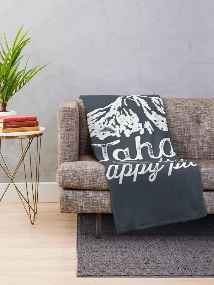 Tahoe Is My Happy Place Throw Blanket Picnic Decorative Sofas christmas gifts Sofa Quilt Blankets