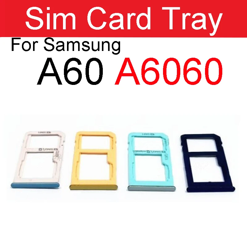 For Samsung A60 A6060 A70 A705 A705F A705FN A705W A705FD A705GM Sim Card Tray  SIM Card Holder Connector Replacement Parts