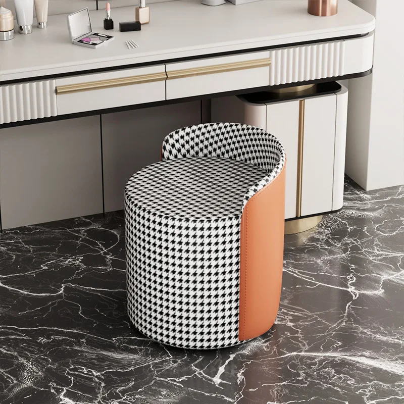 

Bedroom light luxury makeup stool dressing stool minimalist backrest dresser stool household Internet celebrity thousand