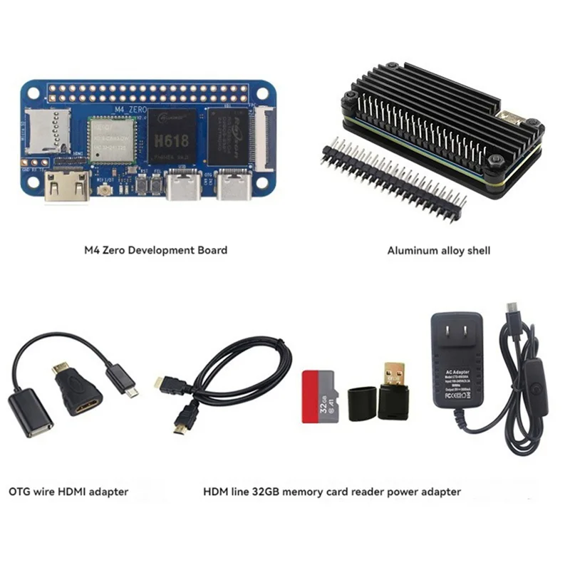 

ПОЛНАЯ плата для разработки Banana Pi BPI-M4 Zero + корпус, полный комплект 4G LPDDR4 32G EMMC H618 2,4G/5G WIFI BT4.2, материнская плата с вилкой стандарта США