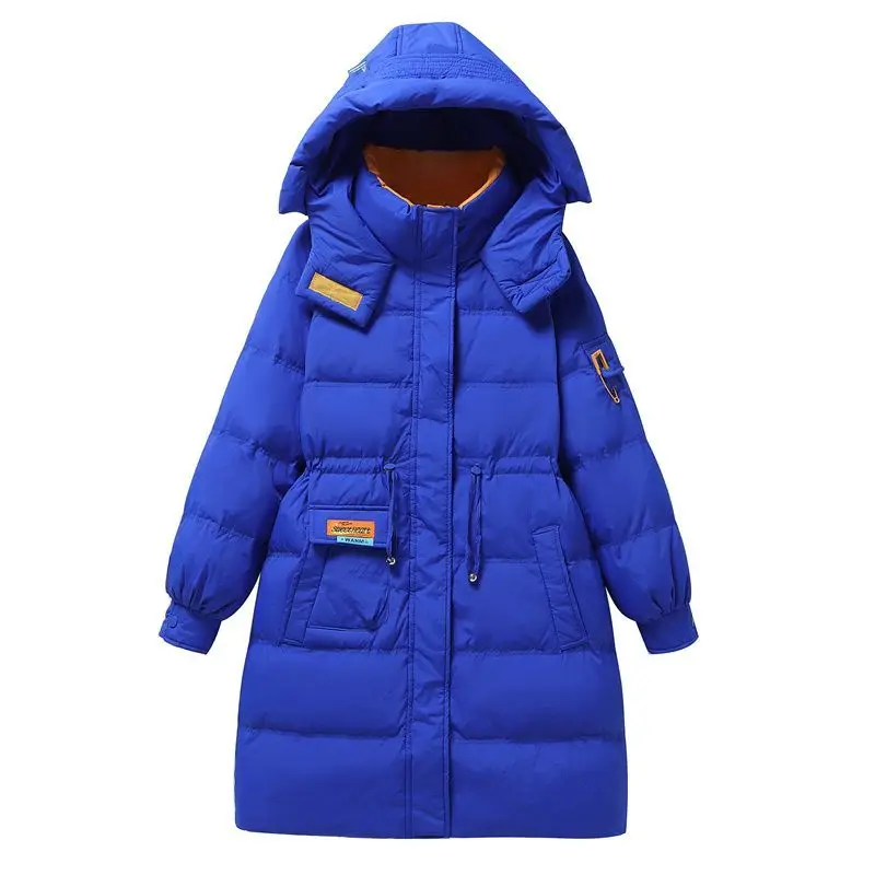 European Goods In 2023, New Fashion Winter Down Jacket, Feminine Temperament, Long Hooded Waist Loose Casual Coat, Feminine Tide